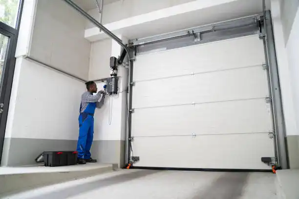Commercial garage door diagnostic inspection in Charlotte, NC